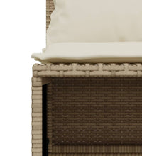 4-tlg. Garten-Sofagarnitur mit Kissen Beige Poly Rattan