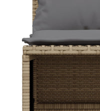 4-tlg. Garten-Sofagarnitur mit Kissen Beige Poly Rattan