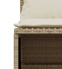 4-tlg. Garten-Sofagarnitur mit Kissen Beige Poly Rattan