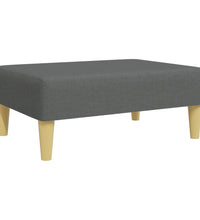 Schlafsofa 2-Sitzer mit Kissen und Fußhocker Dunkelgrau Samt