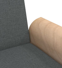 Schlafsofa 2-Sitzer mit Kissen und Fußhocker Dunkelgrau Samt