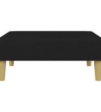 Schlafsofa 2-Sitzer mit Kissen und Fußhocker Schwarz Samt