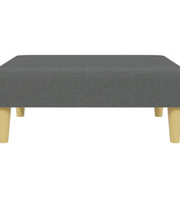Schlafsofa 2-Sitzer mit Fußhocker Dunkelgrau Stoff