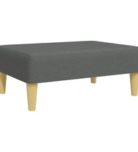 Schlafsofa 2-Sitzer mit Fußhocker Dunkelgrau Stoff