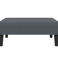 Schlafsofa 2-Sitzer mit Fußhocker Dunkelgrau Samt