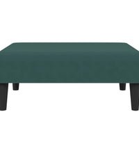 Schlafsofa 2-Sitzer mit Fußhocker Dunkelgrün Samt