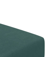 Schlafsofa 2-Sitzer mit Fußhocker Dunkelgrün Samt