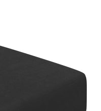 Schlafsofa 2-Sitzer mit Fußhocker Schwarz Samt