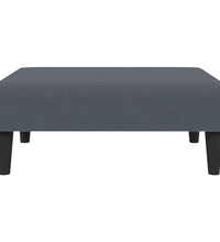 Schlafsofa 2-Sitzer mit Fußhocker Dunkelgrau Samt