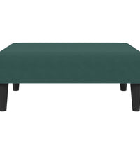 Schlafsofa 2-Sitzer mit Fußhocker Dunkelgrün Samt