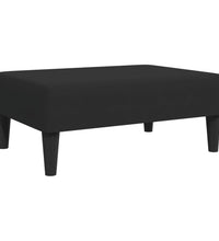 Schlafsofa 2-Sitzer mit Fußhocker Schwarz Samt