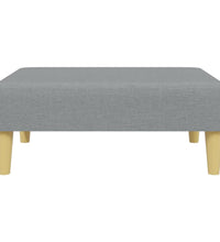 Schlafsofa 2-Sitzer mit Fußhocker Hellgrau Stoff