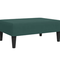 Schlafsofa 2-Sitzer mit Fußhocker Dunkelgrün Samt