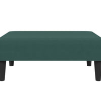 Schlafsofa 2-Sitzer mit Fußhocker Dunkelgrün Samt