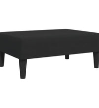 Schlafsofa 2-Sitzer mit Fußhocker Schwarz Samt