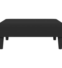 Schlafsofa 2-Sitzer mit Fußhocker Schwarz Samt
