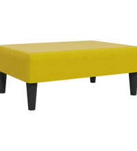 Schlafsofa 2-Sitzer mit Fußhocker Gelb Samt