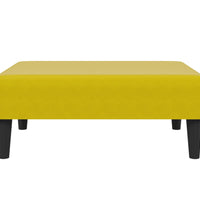 Schlafsofa 2-Sitzer mit Fußhocker Gelb Samt
