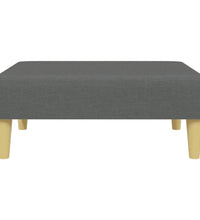 Schlafsofa 2-Sitzer mit Kissen und Fußhocker Dunkelgrau Stoff