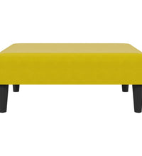 2-tlg. Sofagarnitur mit Kissen Gelb Samt