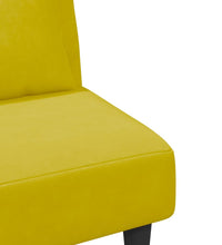 2-tlg. Sofagarnitur mit Kissen Gelb Samt