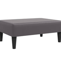 2-tlg. Sofagarnitur Grau Kunstleder