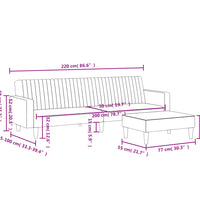 2-tlg. Sofagarnitur Grau Kunstleder