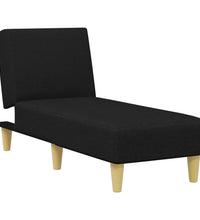 2-tlg. Sofagarnitur Schwarz Stoff