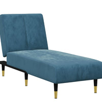 2-tlg. Sofagarnitur Blau Samt