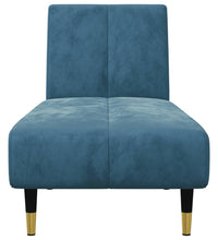 2-tlg. Sofagarnitur Blau Samt