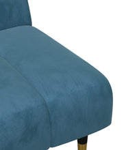 2-tlg. Sofagarnitur Blau Samt