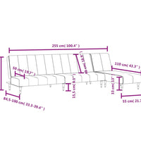 2-tlg. Sofagarnitur Blau Samt