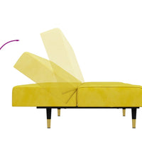 2-tlg. Sofagarnitur Gelb Samt