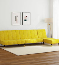 2-tlg. Sofagarnitur Gelb Samt