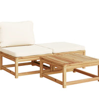4-tlg. Garten-Lounge-Set mit Kissen Massivholz Akazie