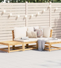 4-tlg. Garten-Lounge-Set mit Kissen Massivholz Akazie
