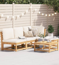 5-tlg. Garten-Lounge-Set mit Kissen Massivholz Akazie