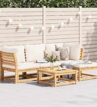 5-tlg. Garten-Lounge-Set mit Kissen Massivholz Akazie