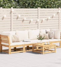 4-tlg. Garten-Lounge-Set mit Kissen Massivholz Akazie