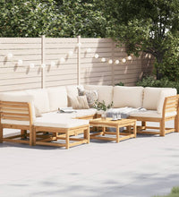 8-tlg. Garten-Lounge-Set mit Kissen Massivholz Akazie