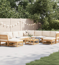 11-tlg. Garten-Lounge-Set mit Kissen Massivholz Akazie