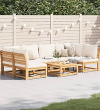 7-tlg. Garten-Lounge-Set mit Kissen Massivholz Akazie