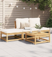 4-tlg. Garten-Lounge-Set mit Kissen Massivholz Akazie