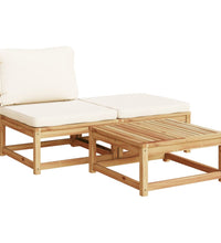 4-tlg. Garten-Lounge-Set mit Kissen Massivholz Akazie