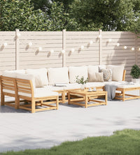 8-tlg. Garten-Lounge-Set mit Kissen Massivholz Akazie