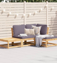 4-tlg. Garten-Lounge-Set mit Kissen Massivholz Akazie
