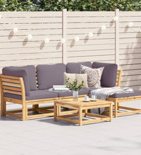 5-tlg. Garten-Lounge-Set mit Kissen Massivholz Akazie