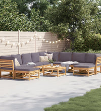 11-tlg. Garten-Lounge-Set mit Kissen Massivholz Akazie