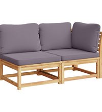 7-tlg. Garten-Lounge-Set mit Kissen Massivholz Akazie