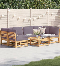 7-tlg. Garten-Lounge-Set mit Kissen Massivholz Akazie